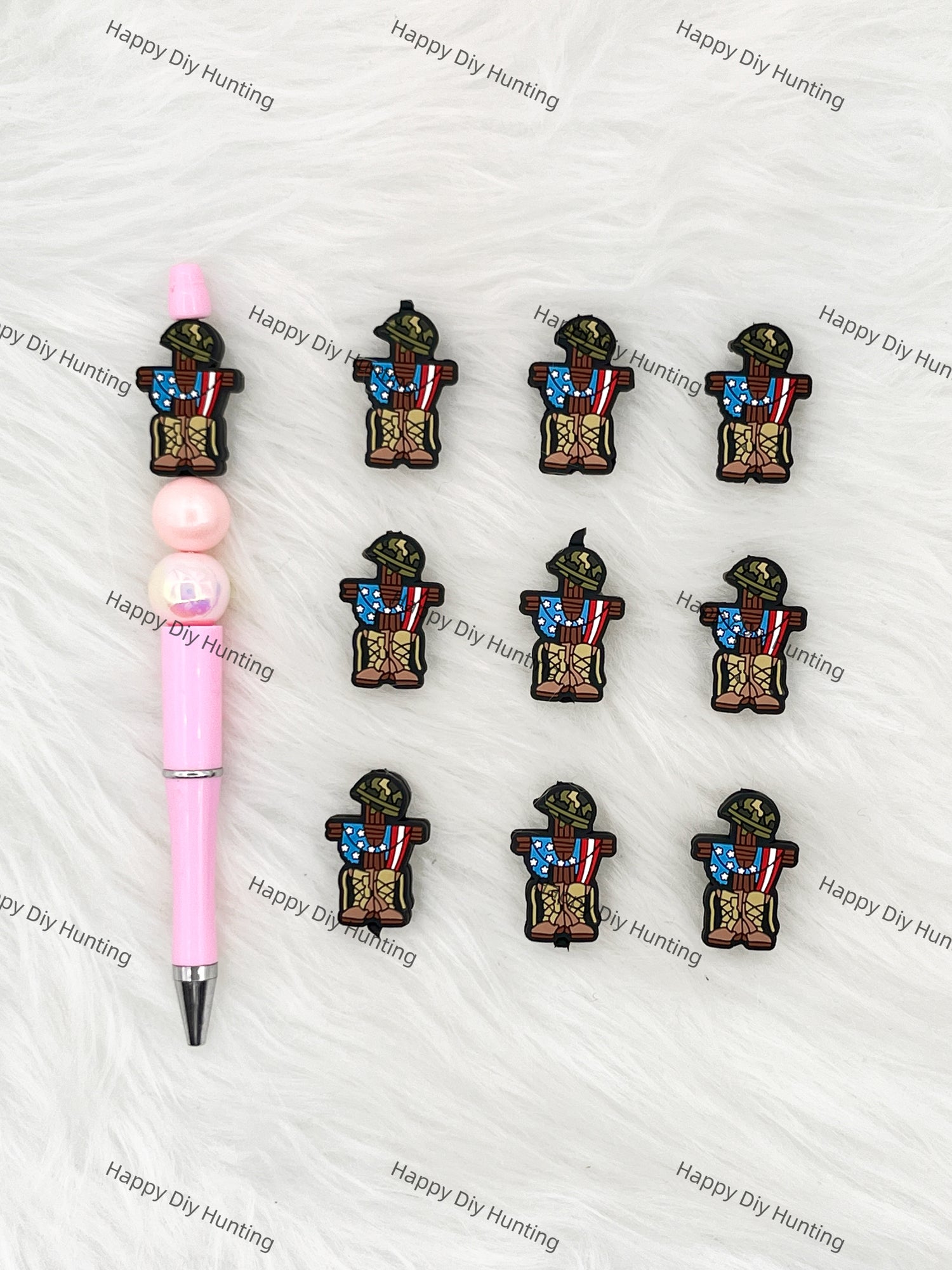 American Military Uniform Silicone Focal Beads Wholesale, silicone focal beads for pens
