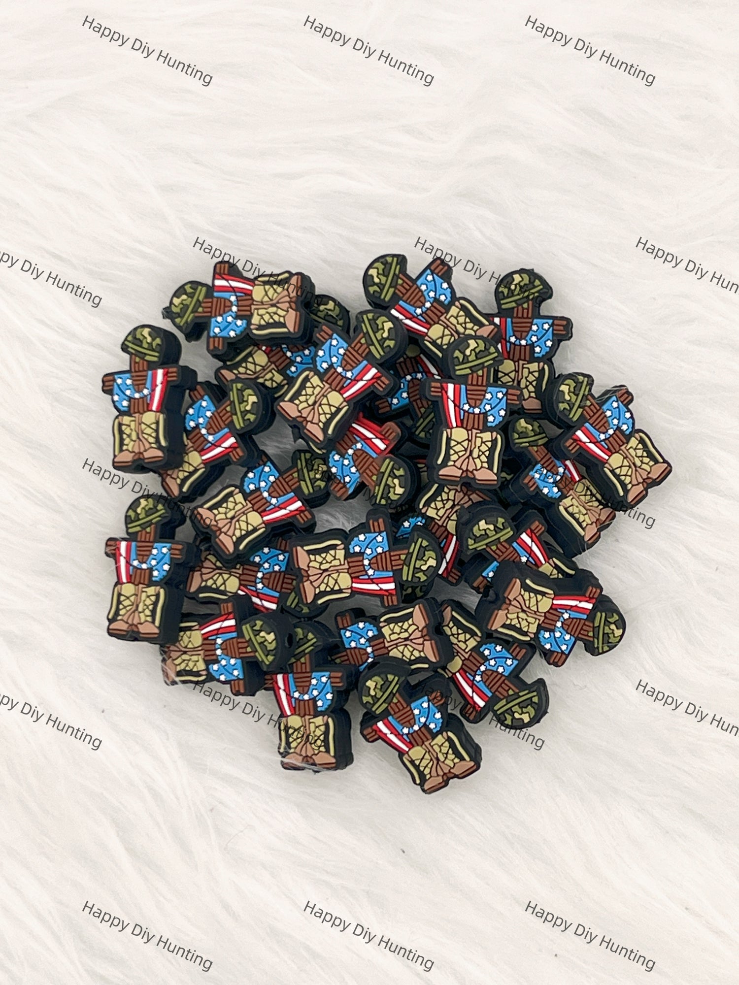 American Military Uniform Silicone Focal Beads Wholesale, silicone focal beads for pens