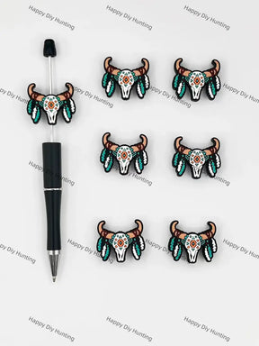 Personalized Handmade Goods With Green Cow Head Beads