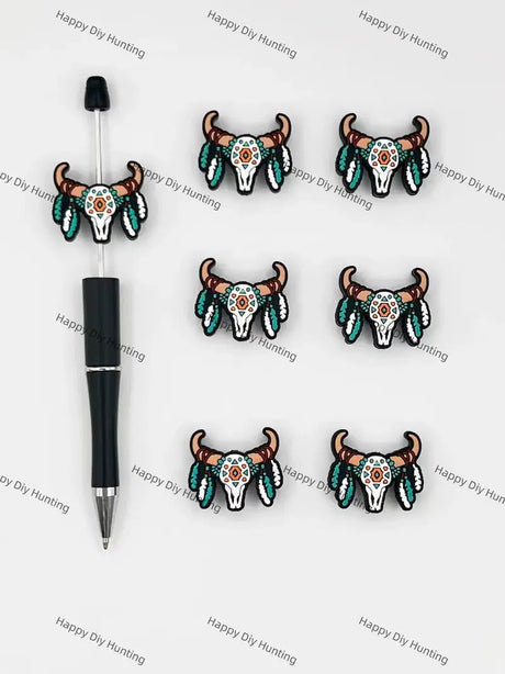 Personalized Handmade Goods With Green Cow Head Beads