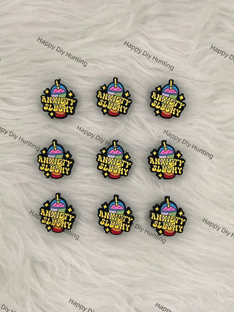 Anxiety Slushy Drink Silicone Focal Beads for Trendy Slogan Beadable Pen