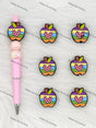 Apples With Love Silicone Focal Beads Wholesale, silicone focal beads for pens