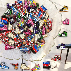 mixed assorted multicolor high top sneaker acrylic focal beads for diy beadable pen craft wholesale