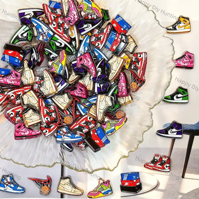 mixed assorted multicolor high top sneaker acrylic focal beads for diy beadable pen craft wholesale