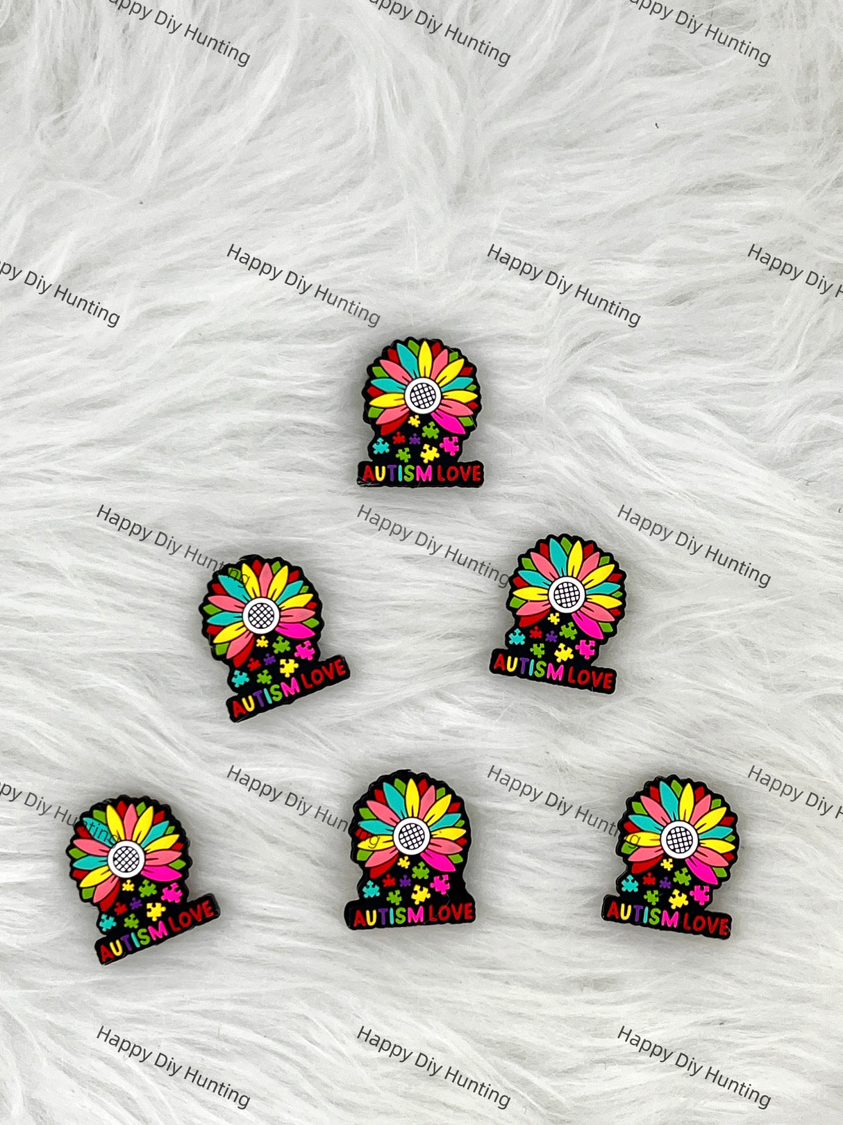 Autism Love Silicone Focal Bead