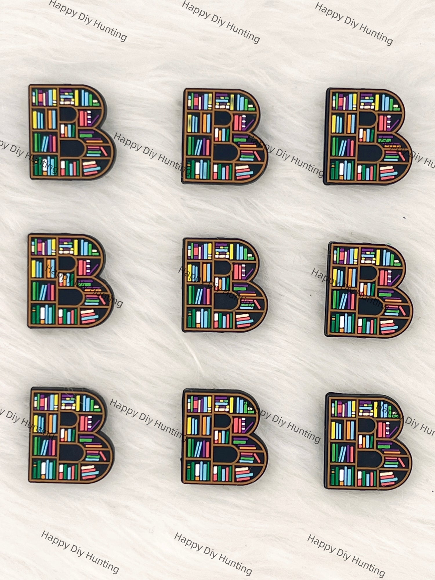 B-Shaped Bookshelf Silicone Focal Beads Wholesale, silicone focal beads for pens