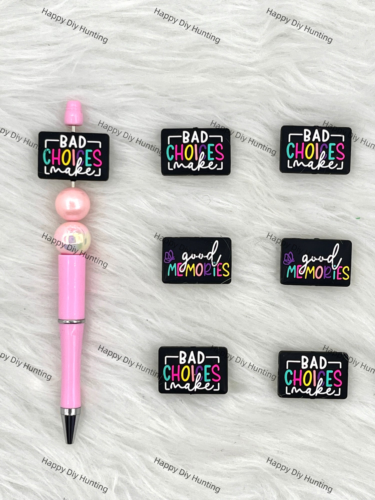 Bad Choices make good Memories Silicone Focal Beads Wholesale, silicone focal beads for pens