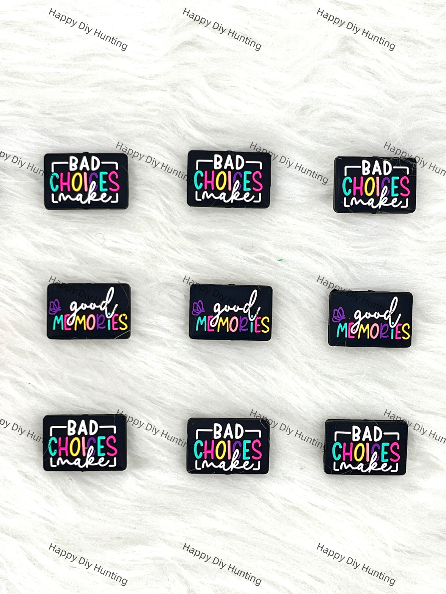 Bad Choices make good Memories Silicone Focal Beads Wholesale, silicone focal beads for pens