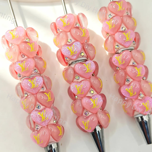 Bady_Pink_Luxury_LV_Print_Heart_Beadable_Pens_Wholesale_Matches_All_Focal_Beads_Pen_Toppers1