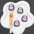 Be My Boo floral heart ghost silicone focal beads, cute Halloween cartoon silicone beads for DIY beadable pens and keychain craft supplies