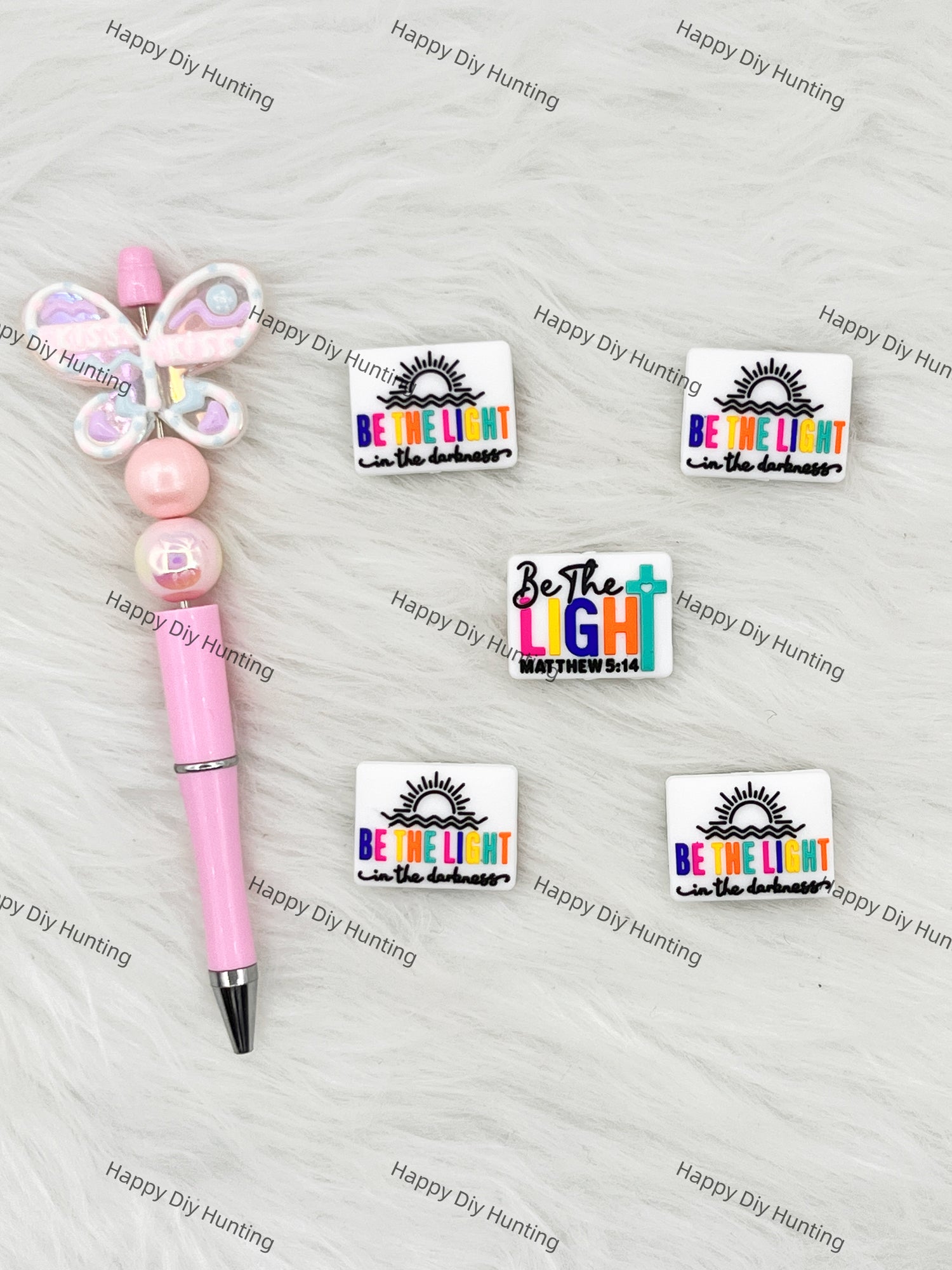 Be The Light In The Darkness& Be The Light Matthew 5:14 Silicone Focal Beads Wholesale, silicone focal beads for pens