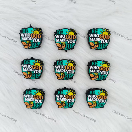 Be Who God Made You To Be Silicone Focal Beads Wholesale, silicone focal beads for pens