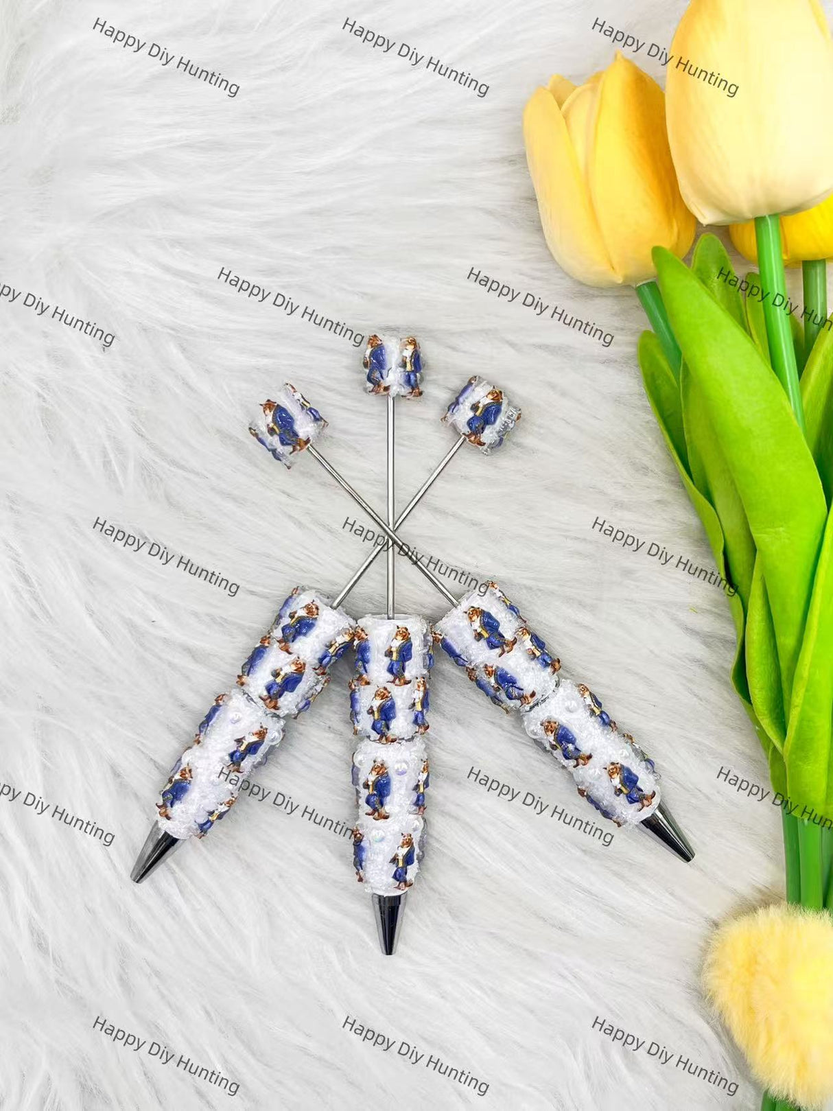 Beast Character Beadable Pen | Premium DIY Stationery Decor Supplies
