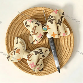 Beige LV Bow Beads For DIY Beadable Pens