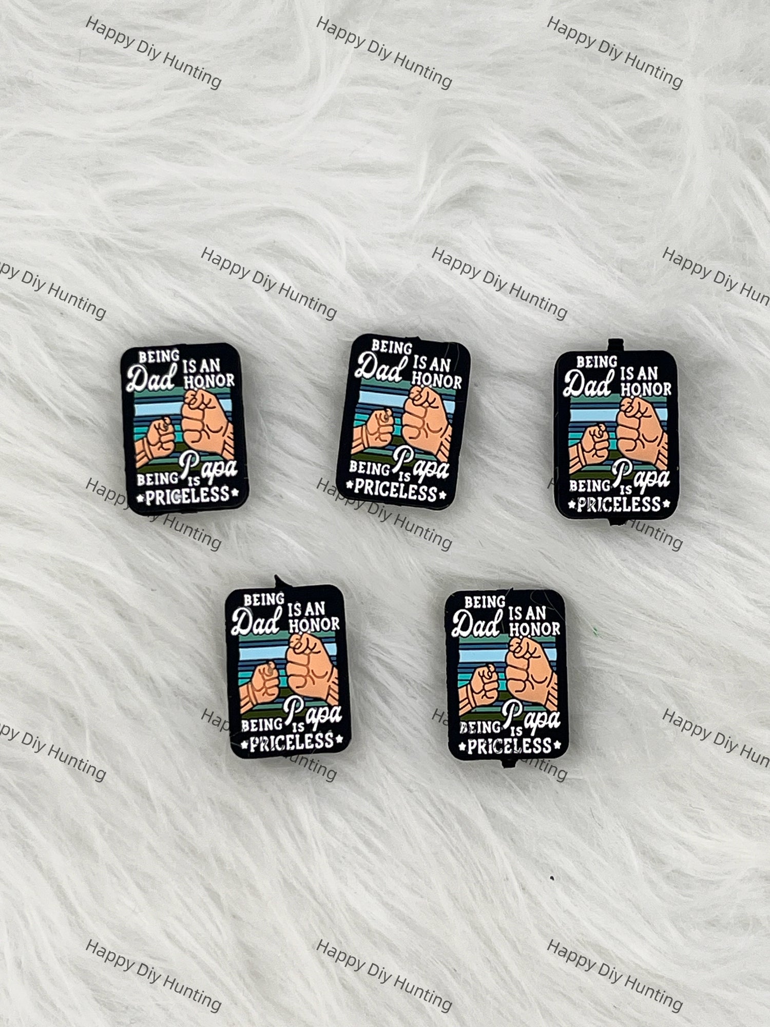 Being Dad Is An Honor Being Papa Is Priceless Silicone Focal Beads Wholesale