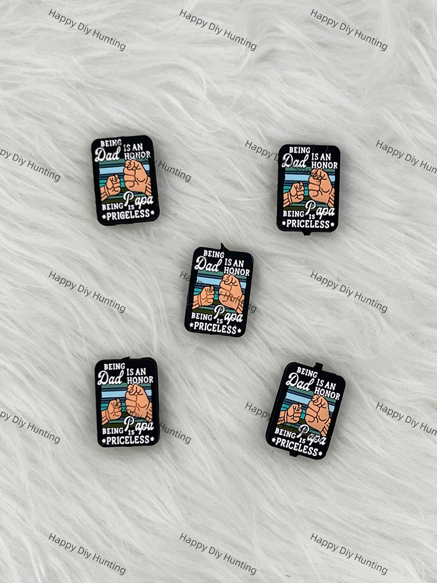 Being Dad Is An Honor Being Papa Is Priceless Silicone Focal Beads Wholesale