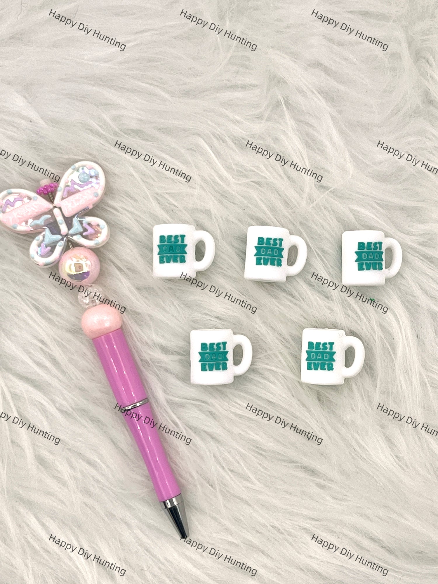 Best Dad Ever Silicone Focal Beads wholesale, Silicone focal beads for pens