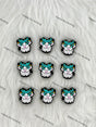 Big Bow Tie Cow Silicone Focal Beads for Farm Animal Beadable Pen