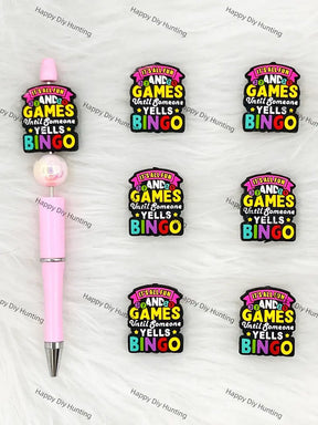 Handmade Beadable Pen with Bingo Fun Silicone Beads