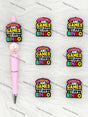 Handmade Beadable Pen with Bingo Fun Silicone Beads