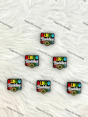 Bingo Buddies Game Themed Silicone Focal Beads for Leisure Beadable Pen