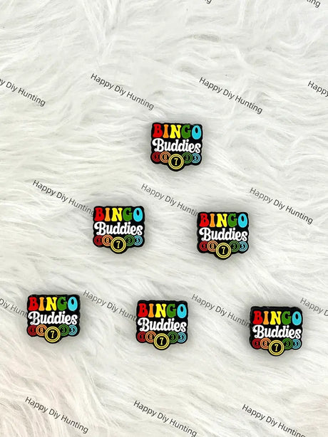 Bingo Buddies Game Themed Silicone Focal Beads for Leisure Beadable Pen
