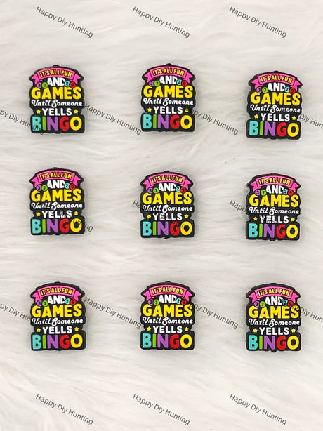 Bingo Fun Quote Silicone Focal Beads Wholesale for Pen DIY