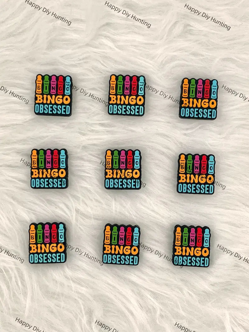 Bingo Obsessed Silicone Focal Beads for Bingo Game Beadable Pen