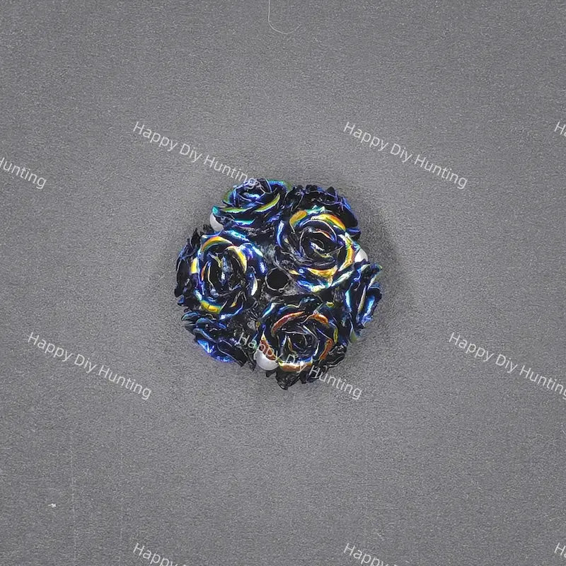 Black 20mm 3D acrylic pearl rose flower beads for beadable pen jewelry making