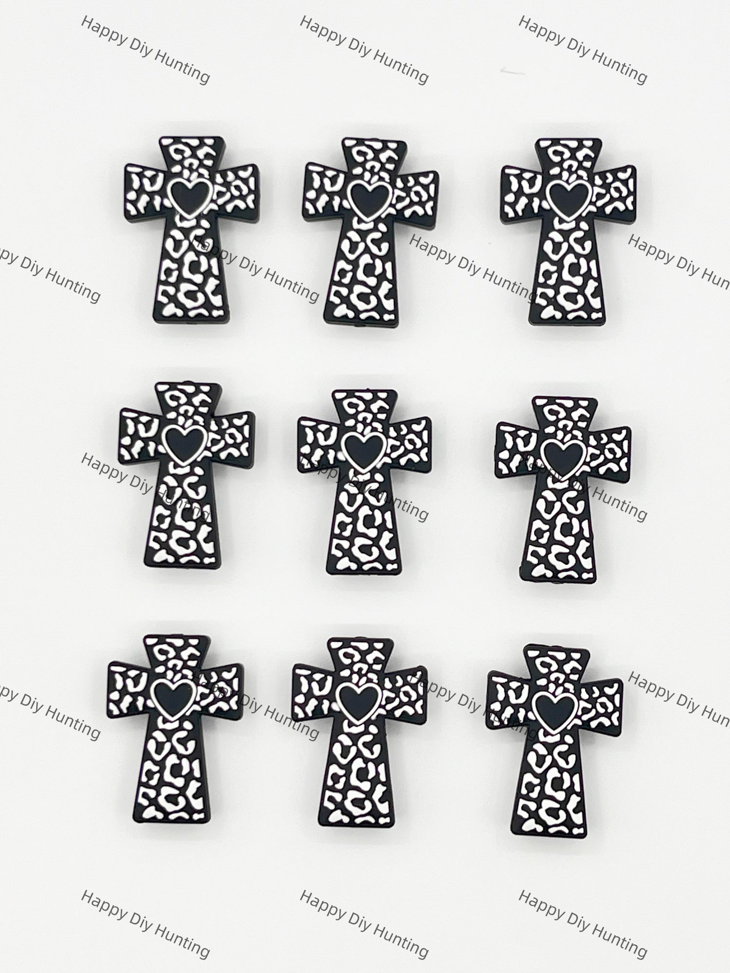 Black Cross Silicone Focal Beads Wholesale, silicone focal beads for pens
