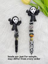 Black_Ghost_Face_with_Knife_3D_Printed_Pen_Topper-pen-decoration-display
