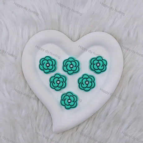 Black Green Floral CHANEL Silicone Focal Beads For DIY Beadable Pens