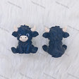 Black Highland Cow 3D Pen Topper (No Hole) for DIY Beadable Pens Wholesale