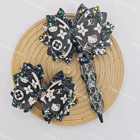 Black LV Bow Beads For DIY Beadable Pens