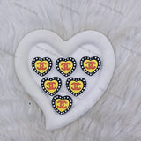 Black Orange Heart CHANEL Silicone Focal Beads For DIY Beadable Pens