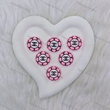 Black Pink Round CHANEL Silicone Focal Beads For DIY Beadable Pens