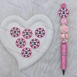 Black Pink Round CHANEL Silicone Focal Beads For DIY Beadable Pens2