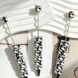 Black White Cartoon Puppy Character Beadable Pens Wholesale,Matches All Focal Beads & Pen Toppers