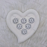 Black White Floral CHANEL Silicone Focal Beads For DIY Beadable Pens