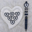 Black White Heart CHANEL Silicone Focal Beads For DIY Beadable Pens