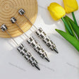 Black witch sprite character beadable pen, creepy cute goth DIY craft stationery supplies
