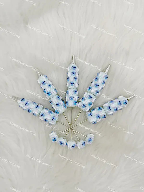 3pcs alien printed beadable pen blanks for DIY bead craft & custom handmade pen making
