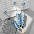 blue cute cartoon character print beadable pens for diy silicone focal bead craft wholesale