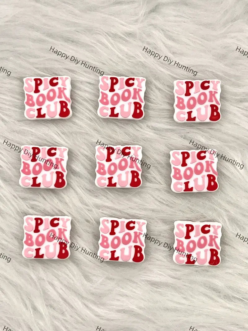 Book Club Letter Quote Silicone Focal Beads for DIY Beadable Pen Making