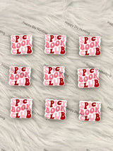 Book Club Letter Quote Silicone Focal Beads for DIY Beadable Pen Making