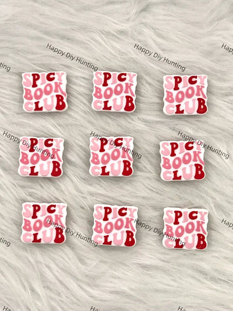 Book Club Letter Quote Silicone Focal Beads for DIY Beadable Pen Making