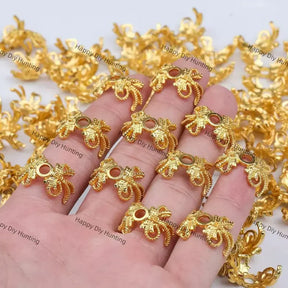 Bow Shape Bead Caps Spacer Premium Alloy Jewelry Findings for 16mm Beads