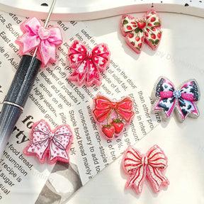 Bow‑shaped Acrylic Focal Beads for DIY Beadable Pens & Jewelry