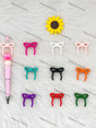Handmade Beadable Pen with Bowknot Silicone Focal Beads