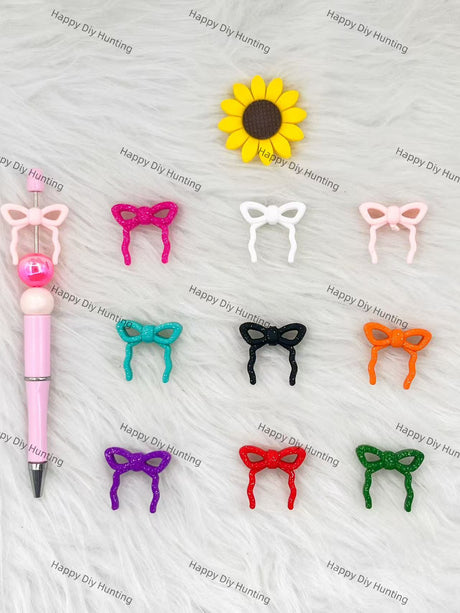 Bowknot Silicone Focal Beads Wholesale, silicone focal beads for pens